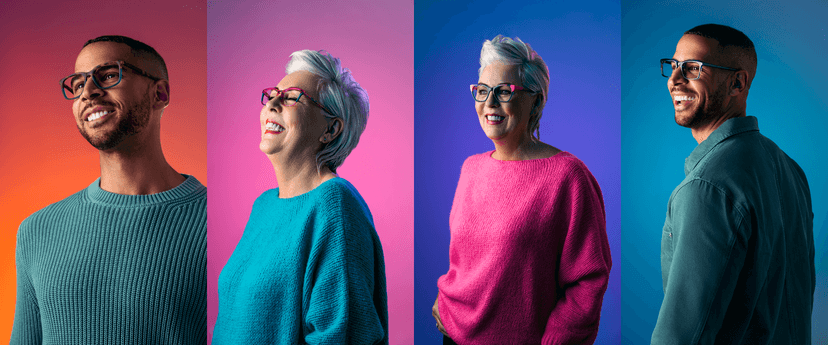 Dispensing area with a wide range of frames and friendly staff at Portsea Island Eyecare